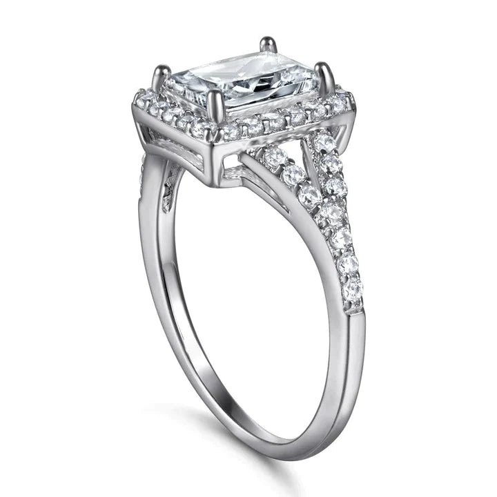 Split Shank Radiant Cut Engagement Ring