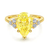 Pear Cut Sterling Silver Party & Engagement Ring