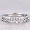 Half Eternity Stackable Wedding Band In Sterling Silver