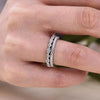Half Eternity Stackable Wedding Band In Sterling Silver