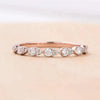 Rose Golden Tone Pear Design Stackable Wedding Band
