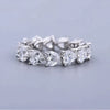 Eternity Heart Cut Wedding Band In Sterling Silver