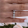 Eternity Heart Cut Wedding Band In Sterling Silver