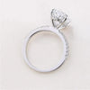 Classic Oval Cut Sterling Silver Bridal Set with Half-Eternity Band
