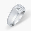 Classic Emerald Cut Silver Men's Ring