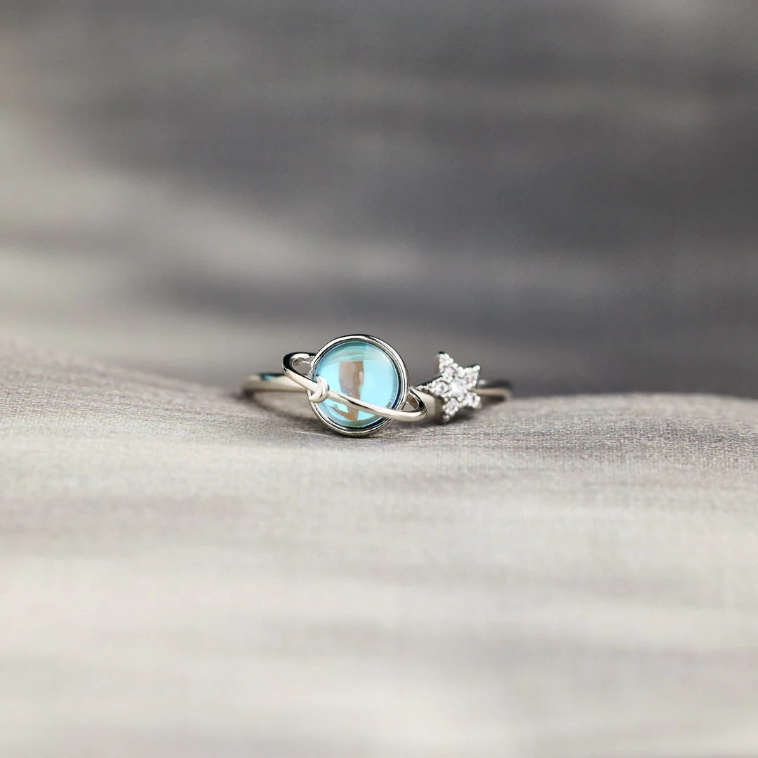 To My Daughter- Star and Earth Fidget Ring