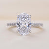4PCS Luxurious Oval Cut Wedding Bridal Set In Sterling Silver