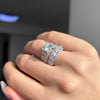 2.0CT Round Cut With Round Pave Bridal Set